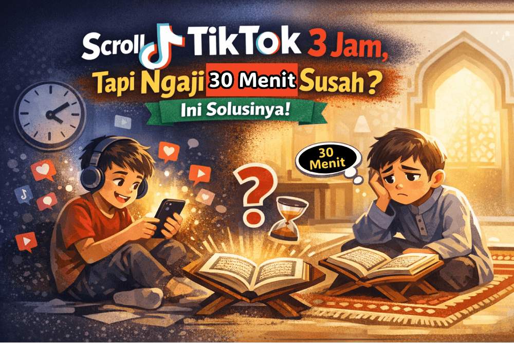 Read more about the article Anak Betah Scroll TikTok 3 Jam, Tapi Ngaji 30 Menit Susah? Ini Solusinya untuk Orang Tua